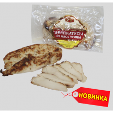 Филе грудки цыпленка-бройлера запечённое с чесноком и перцем